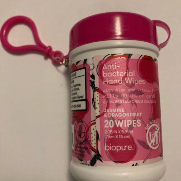 3 Biopure Antibacterial Travel Size Hand Wipes Keychain(Honey W,M Breeze,Jasmine - Picture 4 of 7